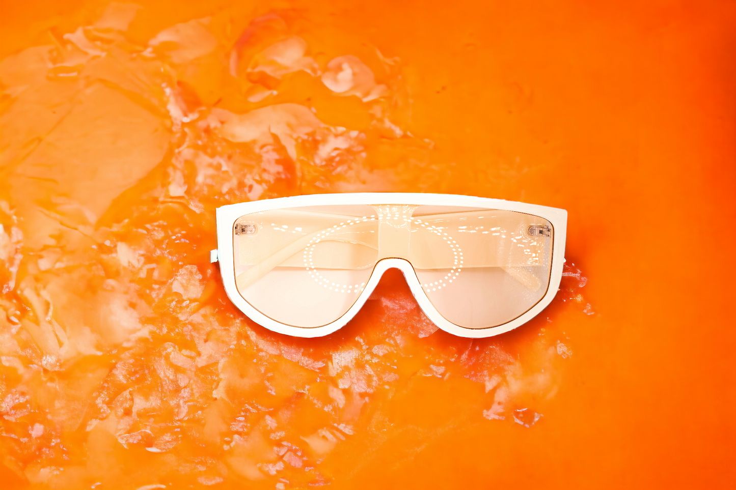 Beige Retro Oversized  Sunglasses