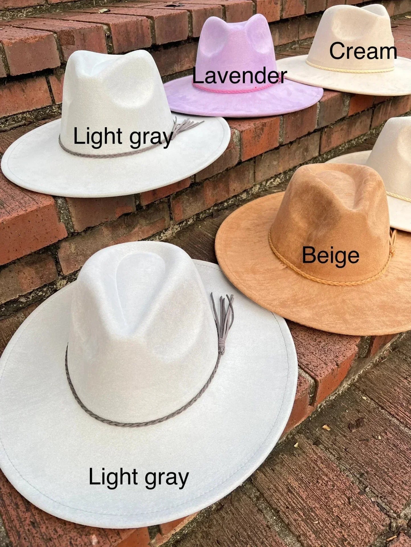 Everyday premium Suede Fedora Hat-Ivory White